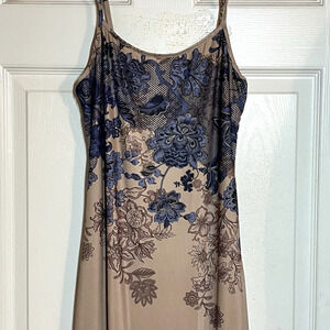 JUSTIFY Y2K Bodycon Maxi Dress Size L Whimsigoth Cottage Boho Indie Floral Fairy